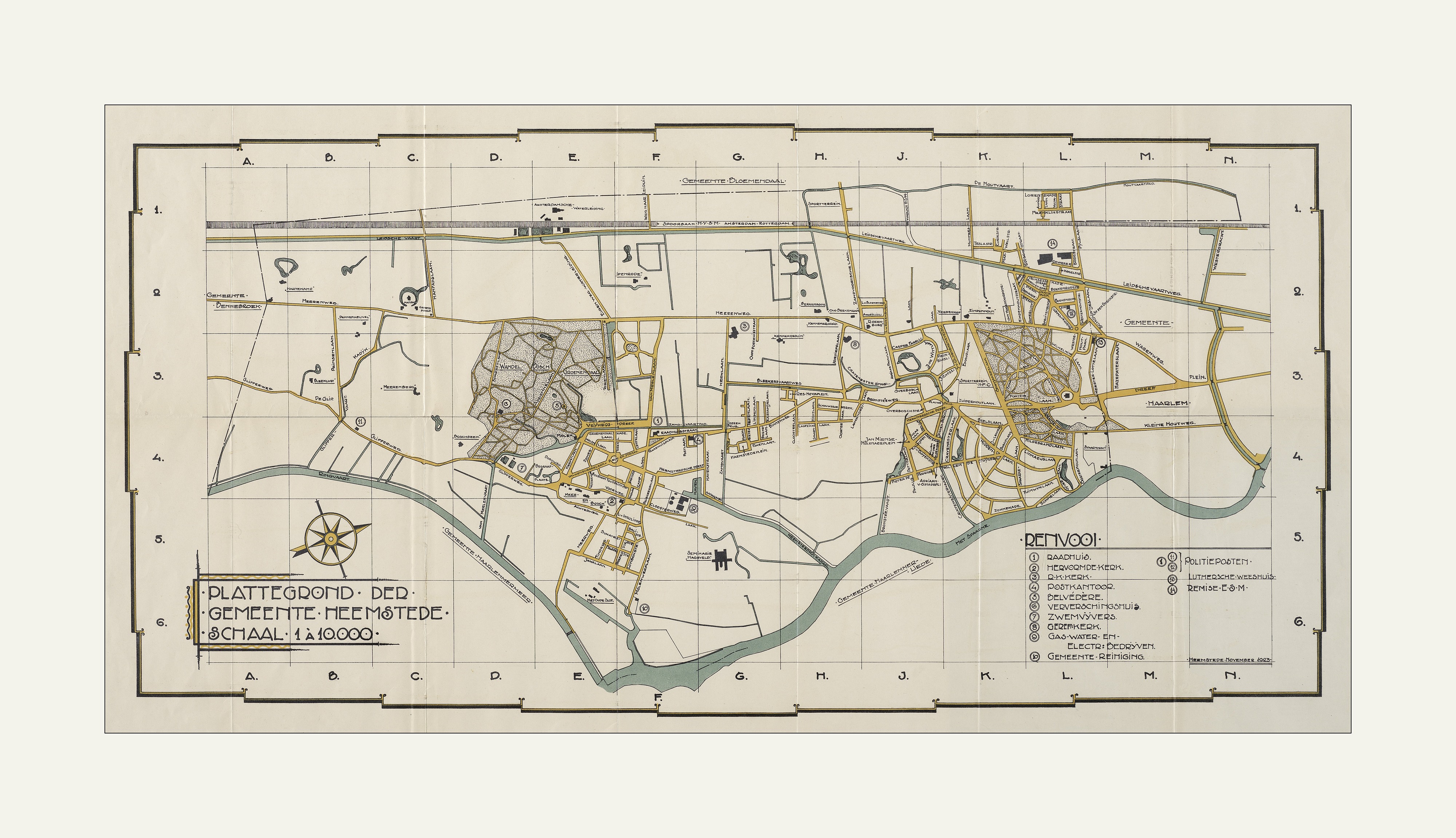 Historische Kaart Gemeente Heemstede Frisius