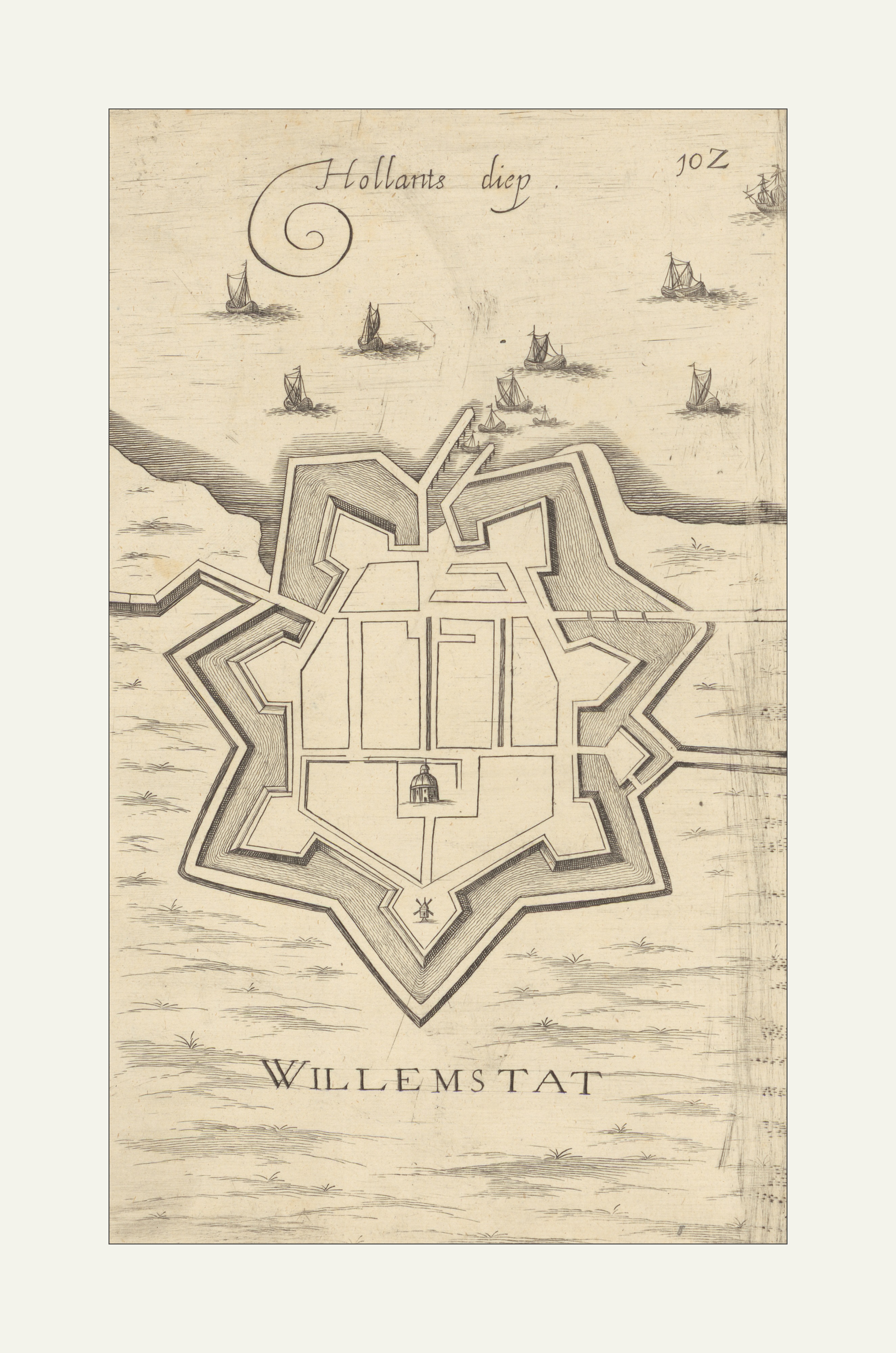 Historische Kaart Van Willemstad Frisius